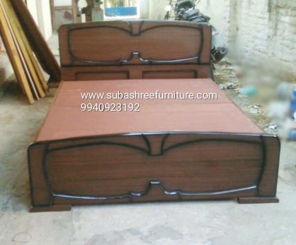 Queen wooden cot simple design
