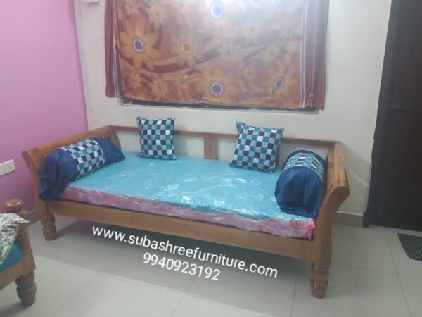 Teak wood 3 seater dhiwan