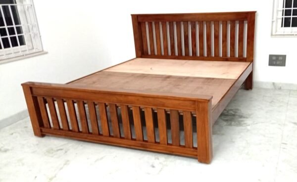 Teakwood king size cot reaper design cot