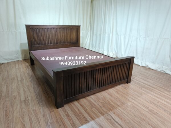 Trendy design teakwood cot queen size