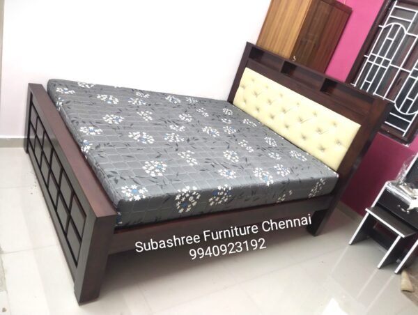 King size head rest mobile storage cot