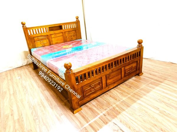 Teak wood cot Queen size best design