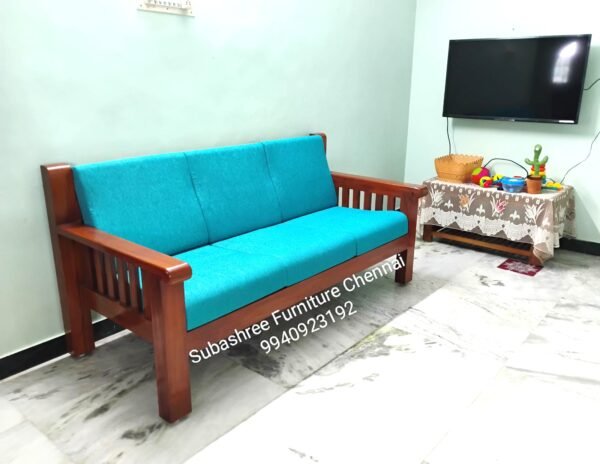 Teak wood 3 seater simple design and 4x3 In legs