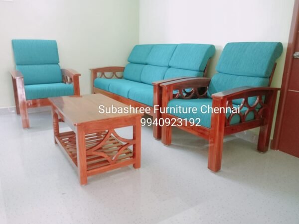 Teak wood 5 seater high back rest design