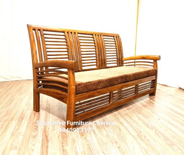 Teak wood sofa Elephant Tusk design handle