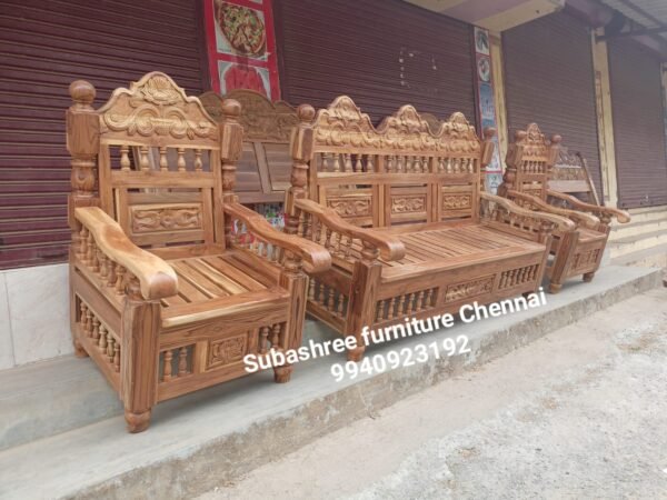 Teak wood king model full wood sofa grand