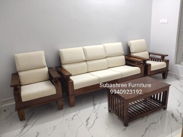 Teak wood ball sofa with duel cushion