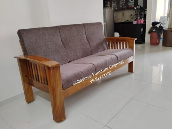 half round legs sofa 3 seater teakwood