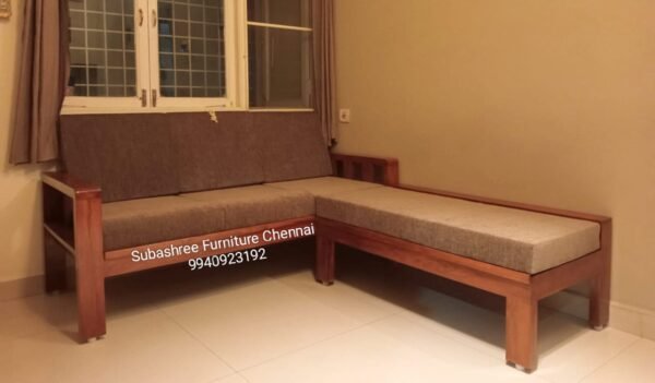 Teak wood sofa corner rancher type