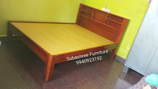 King size teak wood Head mobile storage